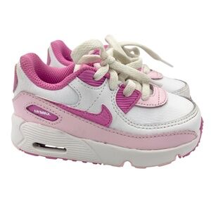 Nike Air Max 90 sneaker shoes Size 7C white/pink
